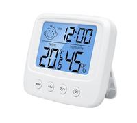 Termometro digitale retroilluminato, igrometro, misuratore di temperatura e umidità elettrico preciso, stazione meteorologica for la casa