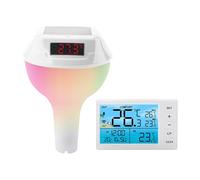 Termometro Digitale Solare Wireless For Piscina, Galleggiante For La Temperatura Della, IP68 Impermeabile, Facile Da Leggere, For Piscine, Stagni, Vasche Idromassaggio(White)