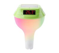 Termometro digitale solare wireless for piscina, misuratore di temperatura for il nuoto con luci RGB dinamiche, timer e schermo LED(Green)