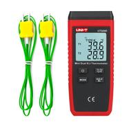 Termometro digitale UNI-T, tester per termocoppia tipo K J, UT320A (monocanale) / UT320D (dual channel), misura da -50 a 1300 gradi (da -58 a 2372 gradi ), con MAX/MIN/AVG, retroilluminazione LCD
