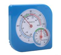 Termometro e igrometro analogico due in uno con precisione della temperatura entro 2 C e precisione dell'umidità entro 5 RH per letture affidabili (blu)