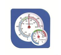 Termometro e igrometro combinato con quadrante per il monitoraggio del clima interno in ufficio, asilo, laboratorio -20-50 °C 0-100% UR (blu)