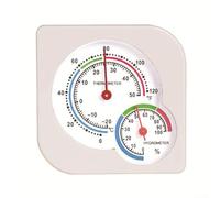 Termometro e igrometro combinato con quadrante per il monitoraggio del clima interno in ufficio, asilo, laboratorio -20-50°C 0-100% RH(bianco)