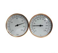 Termometro e igrometro da parete, in metallo, resistente alle alte temperature, per bagni turchi e saune