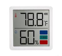 Termometro e igrometro digitale ad alta precisione con supporto, monitor in tempo reale di umidità della temperatura, staffa rimovibile con adesivo da parete incluso, per interruttore Fahrenheit per