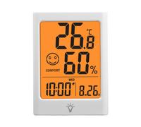 Termometro e igrometro digitale LCD retroilluminato per uso domestico con contro