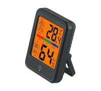 Termometro e igrometro digitale magnetico con grande schermo per il monitoraggio del comfort domestico e letture accurate (MC41S nero)