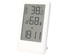 Termometro e igrometro digitale, monitor del clima per interni ed esterni, con display LCD, doppia unità di temperatura, registrazione massima e minima, cantina per casa e ufficio (bianco)