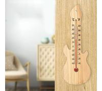 Termometro e igrometro in legno, montaggio a parete, misuratore di temperatura e umidità con sensore a colonna in gel rosso, termometro per interni ed esterni