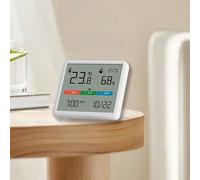 Termometro e igrometro per la casa con display grande e colorato, che mostra chiaramente temperatura, umidità e informazioni sul calendario, monitora con precisione i cambiamenti dell'ambiente interno