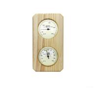 Termometro e igrometro per sauna, da parete, in legno, per umidità del bagno turco, doppio metro meccanico per cantina e serra (Fahrenheit)