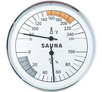 Termometro e igrometro per sauna, misuratore preciso di temperatura e umidità per sauna Roomsk, intervallo di temperatura -17,8-121,1 °C, intervallo di umidità 0-100%