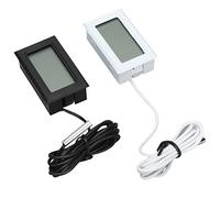 Termometro Elettronico Digitale, Misuratore di Temperatura con Sonda, per Frigoriferi, Congelatori, Umidificatori per Sigari (bianco)