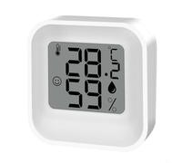 Termometro elettronico igrometro con ampio display LCD, misuratore di umidità della temperatura digitale per interni ± 1 °C, precisione per casa, asilo nido, cucina, soggiorno, cantina (bianco)