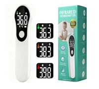 Termometro Febbre Digitale Senza Contatto, Termometro Neonato Bambini Adulti, Termometro Clinico Frontale con Allarme Febbre, Lettura Istantanea 1 Secondo, °C/°F