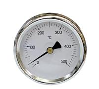 Termometro forno a legna 0- 500 gradi diametro 63 mm. lunghezza sonda 15 cm.