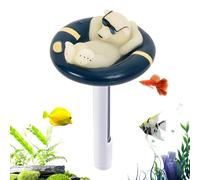Termometro galleggiante per piscina, termometro galleggiante per temperatura 'acqua, misuratore di precisione in design orso polare, per stagno, vasca e lago