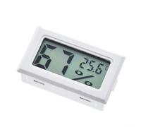 Termometro igrometro digitale con display LCD, misuratore di temperatura e umidità per stanza, casa, serra, incubatrice, ufficio, magazzino, strumento di monitoraggio nero (bianco)