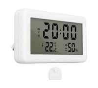 Termometro Igrometro Digitale con Retroilluminazione Integrata - Misuratore Elettronico di Temperatura e Umidità Interna con Sensore ad Alta Precisione - Supporto per Montaggio a