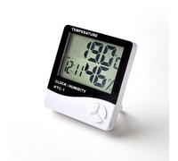 Termometro Igrometro Digitale HTC-1 ad Alta Precisione, Monitoraggio Interno Accurato, Misuratore Elettronico Digitale di Temperatura e Umidità con Allarme, Interruttore 12/24 Ore, Monitoraggio Accura