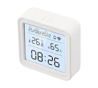 Termometro igrometro digitale retroilluminato LCD per il controllo del clima interno con monitoraggio intelligente delle app e compatibilità vocale con