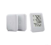 Termometro igrometro digitale senza fili con 2 sonde per casa e giardino | Telecomando per stazione meteo per la casa monitor digitale di umidità temperatura grande display LCD termometro