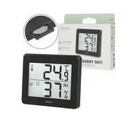 TERMOMETRO/IGROMETRO HAMA TH-130 - Igrometro e Termometro da Interno, LCD, Temperatura e Umidità, Batteria CR2025, Nero