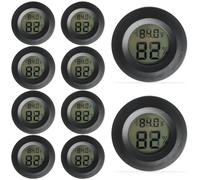 Termometro Igrometro Mini LCD Digitale: WIYETY 10 Pezzi Termoigrometro Digitale, Termo-Igrometro Preciso per Interni, Termometro Igrometro LCD per il Controllo del Clima Ambientale, Nero