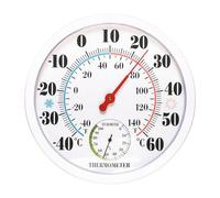 Termometro igrometro per interni ed esterni, termometro esterno da 10 pollici, con grandi numeri, 2 in 1, termometro da parete, per case, serre, giardini