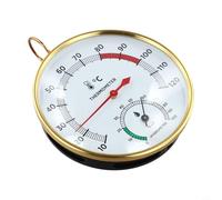 Termometro igrometro per sauna con corpo in metallo con display di precisione a doppia scala per un monitoraggio accurato del calore e dell'umidità nelle stanze della sauna (1 pezzo)