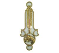 Termometro in ottone lucido testa di cavallo da muro parete appendere ingresso