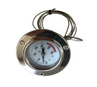 Termometro incasso per forno a legna BBQ a dilatazione gas 0-450°C allerta 600°C