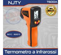 Termometro Infrarossi Senza Contatto T600A -50°C~600°C Laser LCD Uso Industriale