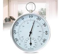 Termometro interno/esterno: 10 cm 2 in 1 precisione termo-igrometro, igrometro termico con occhiello di sospensione, termometro igrometro analogico da parete per interni esterni, serre,