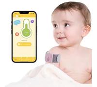 Termometro neonato continuo, termometro digitale febbre indossabile per bambini e neonati, termometro intelligente per la temperatura del bambino monitoraggio in tempo reale tramite app ipoallergenico