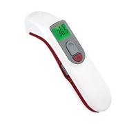 GIMA - Termometro Infrarossi Frontale Laser Digitale Professionale, per Febbre, Istantaneo, Senza Contatto, per Neonati, Bambini e Adulti, Thermoscanner con Allarme, 2 AAA incluse, lingue GB,FR,IT,ES