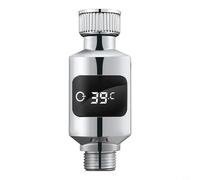 Termometro per acqua a LED per tubi da 1/2 pollice e soffione doccia portatile, sensore di temperatura sensibile con display digitale a LED (1 pezzo)