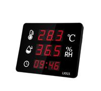 Termometro Per Acqua Igrometro Digitale, Termometro For Sauna, Esterno E Interno, Con Sveglia, Orologio Da Parete Digitale, Misuratore Di Temperatura E Sensore(LX915F)