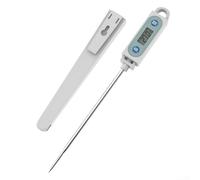 Termometro per alimenti da cucina, sonda digitale con corpo in ABS, 315 mm, stile penna per una misurazione accurata della temperatura in caffè, latte, cottura (bianco)