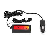 Termometro per Auto, Mini Misuratore di Temperatura Digitale Universale DC 12V con Display LCD Retroilluminato per Auto(Rosso)