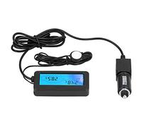 Termometro per Auto, Mini Misuratore di Temperatura Digitale Universale DC 12V con Display LCD Retroilluminato per Auto(Blu)