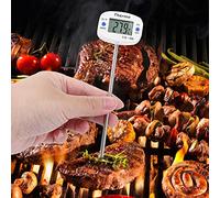 Termometro per Barbecue con Sonda, Ampio Display LCD, Termometro per Alimenti Portatile per Latte