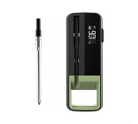 Termometro per barbecue con supporto a doppia sonda, portata wireless 100 m, sonda in acciaio inossidabile 304, livelli di cottura preimpostati basati su app per varie carni (singolo)