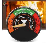 Termometro per camino, sensore ad alta precisione, ampio display, attacco magnetico, in lega di alluminio per il monitoraggio della temperatura del forno e della stufa a legna (C)
