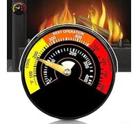 Termometro per camino, sensore ad alta precisione, ampio display, attacco magnetico, in lega di alluminio per stufa a legna e monitoraggio della temperatura del forno (A)