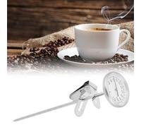 Termometro per Carne, Termometro con Sonda per Caffè Latte, Temperatura di Cottura degli Alimenti da in Metallo a Lettura Istantanea con Design a Quadrante Ampio, Morsetto