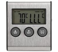 Termometro Per Carne, Termometro Per Carne Termometro Da Forno Digitale Sonda Per Cottura Alimenti Per Carne BBQ In Lega Di Alluminio Con Timer Per Cottura Al Forno, Barbecue,