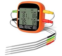 Termometro per carne wireless con sonde doppie cibi lettura istantanea controllo APP allarme di temporizzazione griglia BBQ supporto poggiabile e appiccicabile