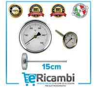 Termometro per Forno a Legna Fumi 500° C 60 MM Sonda Lunga CM 10 15 20 30 27802V