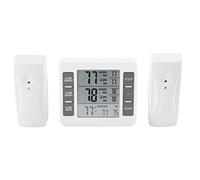 Termometro per Frigorifero Digitale Congelatore Interno Esterno Termometro con 2 wireless Sensori,Allarme Acustico Audio,per Casa Ristoranti Hotel